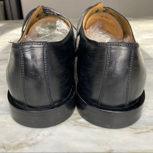 JOHNSTON & MURPHY Black Deer Leather Oxford Dress Shoe size Men’s 12 - Picture 5 of 8